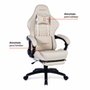 Cadeira Gamer Husky Tempest 700, Até 145kg, Almofadas, Reclinável 150º, PU, Descanso para Pés, Branca - HCG700BR