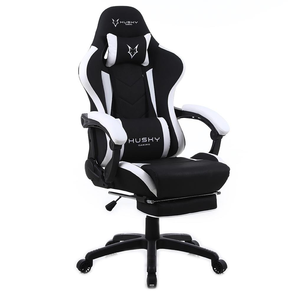 Cadeira Gamer Husky Gaming Tempest 500, Preto e Branco, Com Almofadas, Descanso Para Pernas Retrátil, Reclinável - HGMA082 Cadeira Gamer Husky Gaming Tempest 500, Preto e Branco, Com Almofadas, Descanso Para Pernas Retrátil, Reclinável - HGMA082
