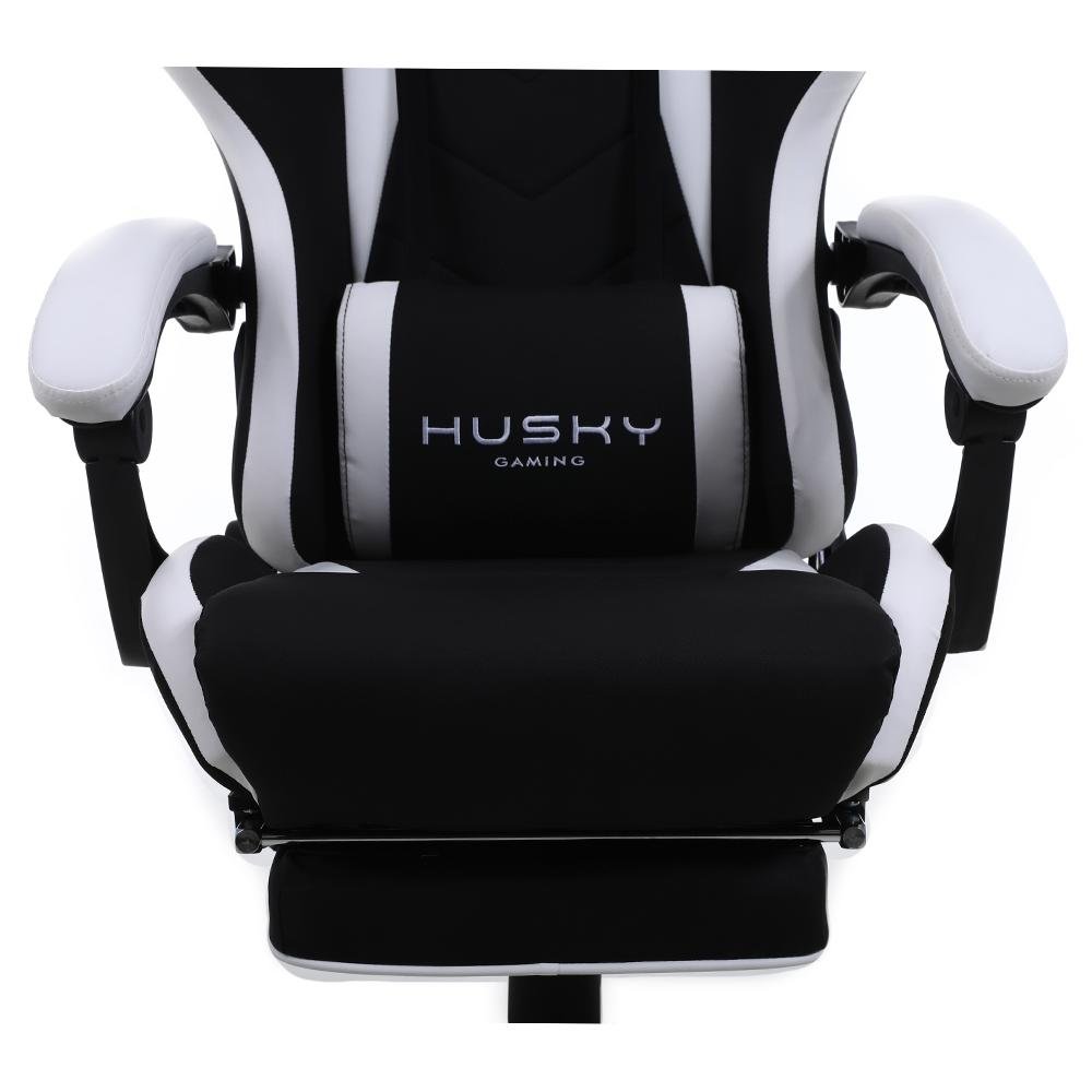 Cadeira Gamer Husky Gaming Tempest 500, Preto e Branco, Com Almofadas, Descanso Para Pernas Retrátil, Reclinável - HGMA082 Cadeira Gamer Husky Gaming Tempest 500, Preto e Branco, Com Almofadas, Descanso Para Pernas Retrátil, Reclinável - HGMA082