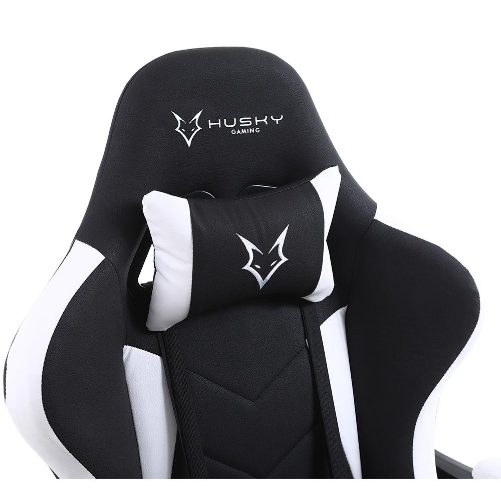Cadeira Gamer Husky Gaming Tempest 500, Preto e Branco, Com Almofadas, Descanso Para Pernas Retrátil, Reclinável - HGMA082 Cadeira Gamer Husky Gaming Tempest 500, Preto e Branco, Com Almofadas, Descanso Para Pernas Retrátil, Reclinável - HGMA082