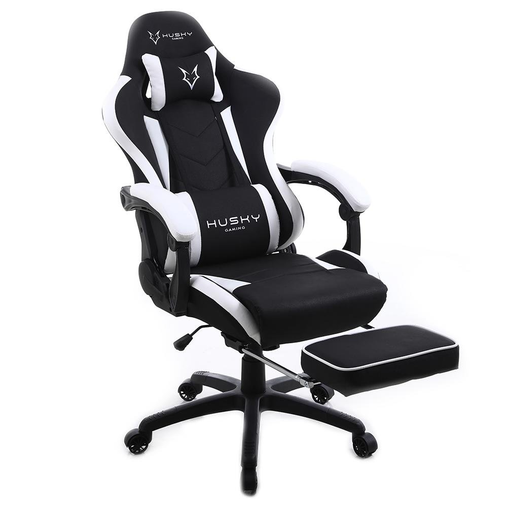 Cadeira Gamer Husky Gaming Tempest 500, Preto e Branco, Com Almofadas, Descanso Para Pernas Retrátil, Reclinável - HGMA082 Cadeira Gamer Husky Gaming Tempest 500, Preto e Branco, Com Almofadas, Descanso Para Pernas Retrátil, Reclinável - HGMA082