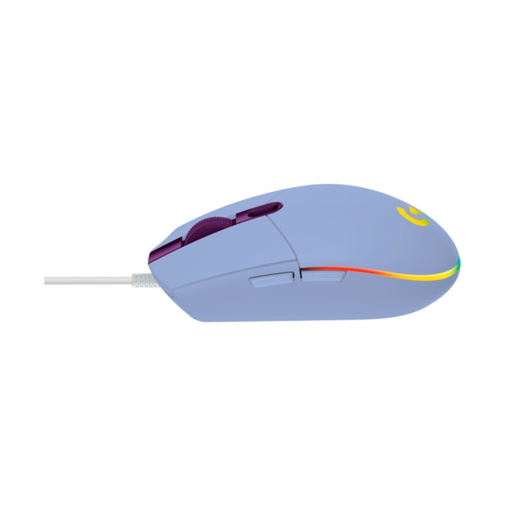 Mouse Gamer Logitech G203 LIGHTSYNC RGB, Efeito de Ondas de Cores, 6 Botões Programáveis e Até 8.000 DPI, Lilás - 910-005852 - view 3