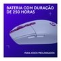 Mouse Gamer Sem Fio Logitech G305 Lightspeed, 6 Botões, 12.000 DPI, Lilás - 910-006021