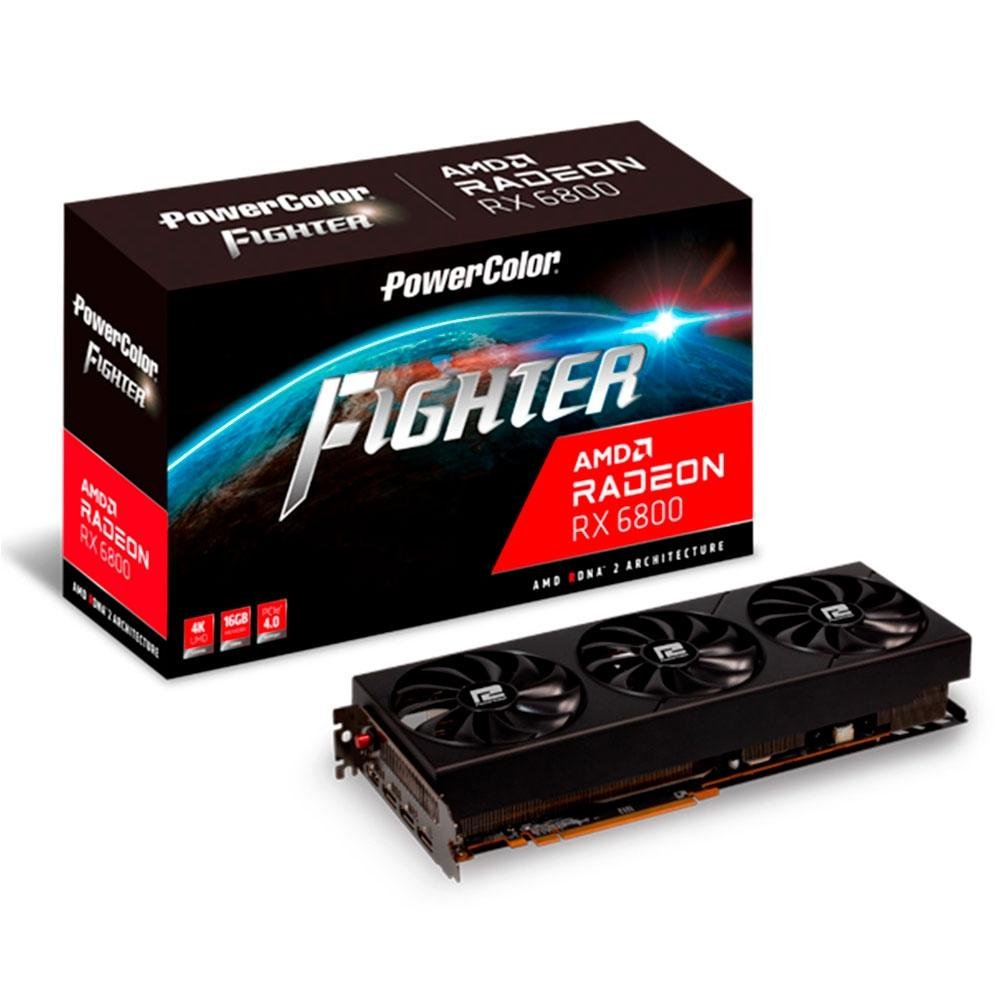 Placa de Vídeo Power Color AMD RX6800 AXRX 6800, 16 Gbps, 16GB, GDDR6 - 16BD6-3DH/OC Placa de Vídeo Power Color AMD RX6800 AXRX 6800, 16 Gbps, 16GB, GDDR6 - 16BD6-3DH/OC