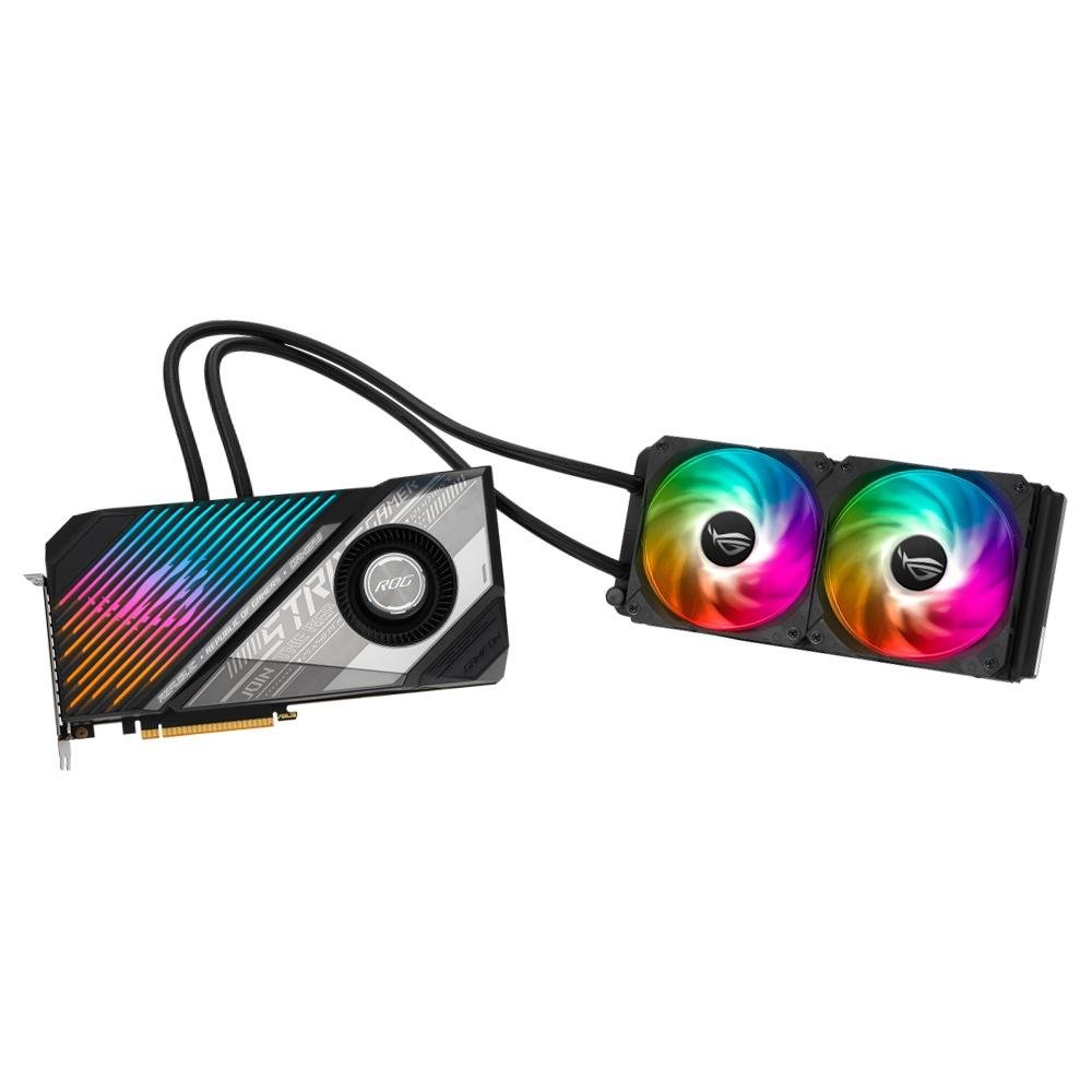 Placa de Vídeo ASUS ROG Strix LC Radeon RX 6900 XT, 16 Gbps, 16GB, GDDR6 - ROG-STRIX-LC-RX6900XT-O16G-GAMING Placa de Vídeo ASUS ROG Strix LC Radeon RX 6900 XT, 16 Gbps, 16GB, GDDR6 - ROG-STRIX-LC-RX6900XT-O16G-GAMING