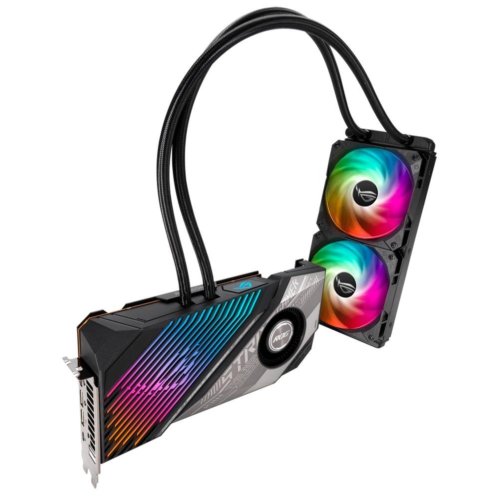 Placa de Vídeo ASUS ROG Strix LC Radeon RX 6900 XT, 16 Gbps, 16GB, GDDR6 - ROG-STRIX-LC-RX6900XT-O16G-GAMING Placa de Vídeo ASUS ROG Strix LC Radeon RX 6900 XT, 16 Gbps, 16GB, GDDR6 - ROG-STRIX-LC-RX6900XT-O16G-GAMING
