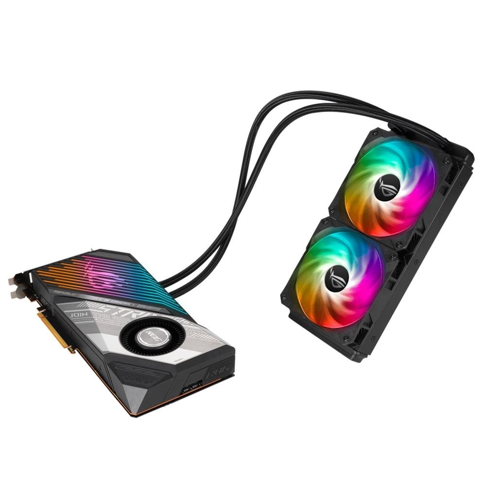Placa de Vídeo ASUS ROG Strix LC Radeon RX 6900 XT, 16 Gbps, 16GB, GDDR6 - ROG-STRIX-LC-RX6900XT-O16G-GAMING Placa de Vídeo ASUS ROG Strix LC Radeon RX 6900 XT, 16 Gbps, 16GB, GDDR6 - ROG-STRIX-LC-RX6900XT-O16G-GAMING