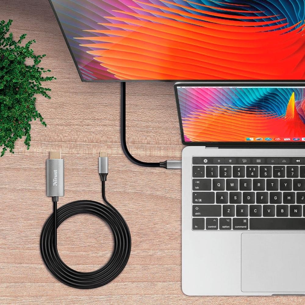 Cabo Adaptador USB-C para HDMI ( Balão.info) Calyx, Ultra HD, 4K, 1.8 Metros - ( Balão.info - foto 3