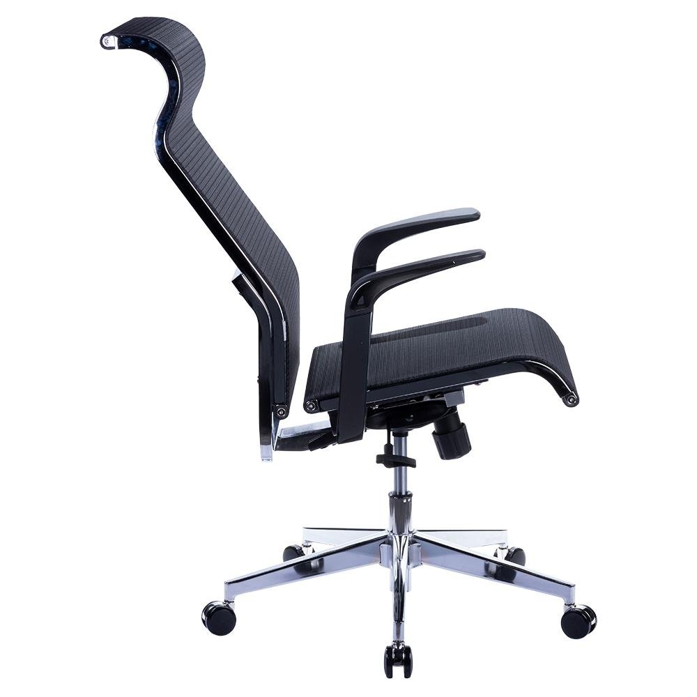 Cadeira Office Balão.info 500, Preto, Encosto de Cabeça Fixo, Encosto Ajustável com 3 Níveis, Base em Aço Cromado - HTCD010 - view 3