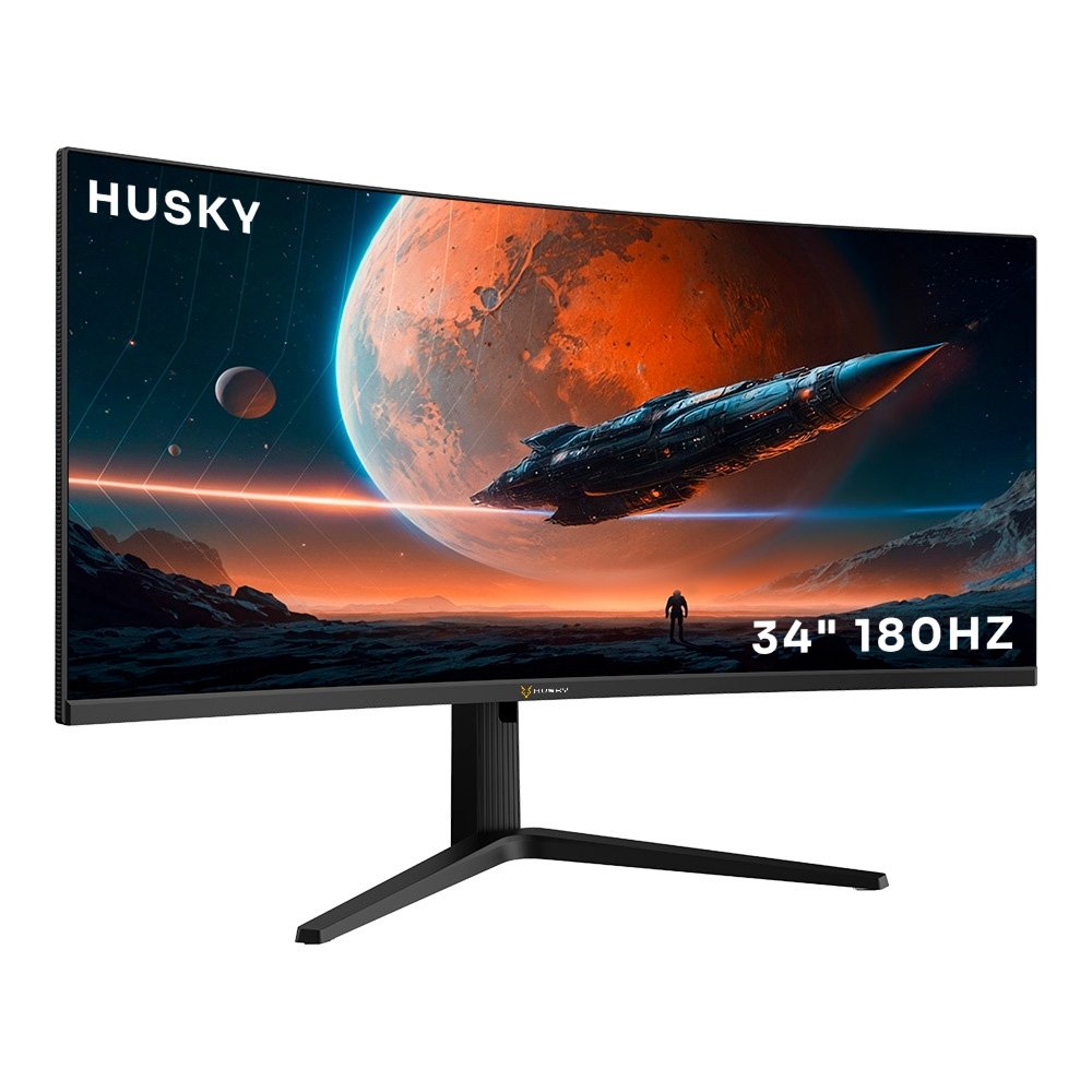 Monitor Gamer Curvo Husky Tempest 34", Ultrawide, 180Hz, QHD, 1ms, DisplayPort e HDMI, Adaptive Sync, 99% sRGB, Preto - HGMT005 Monitor Gamer Curvo Husky Tempest 34", Ultrawide, 180Hz, QHD, 1ms, DisplayPort e HDMI, Adaptive Sync, 99% sRGB, Preto - HGMT005