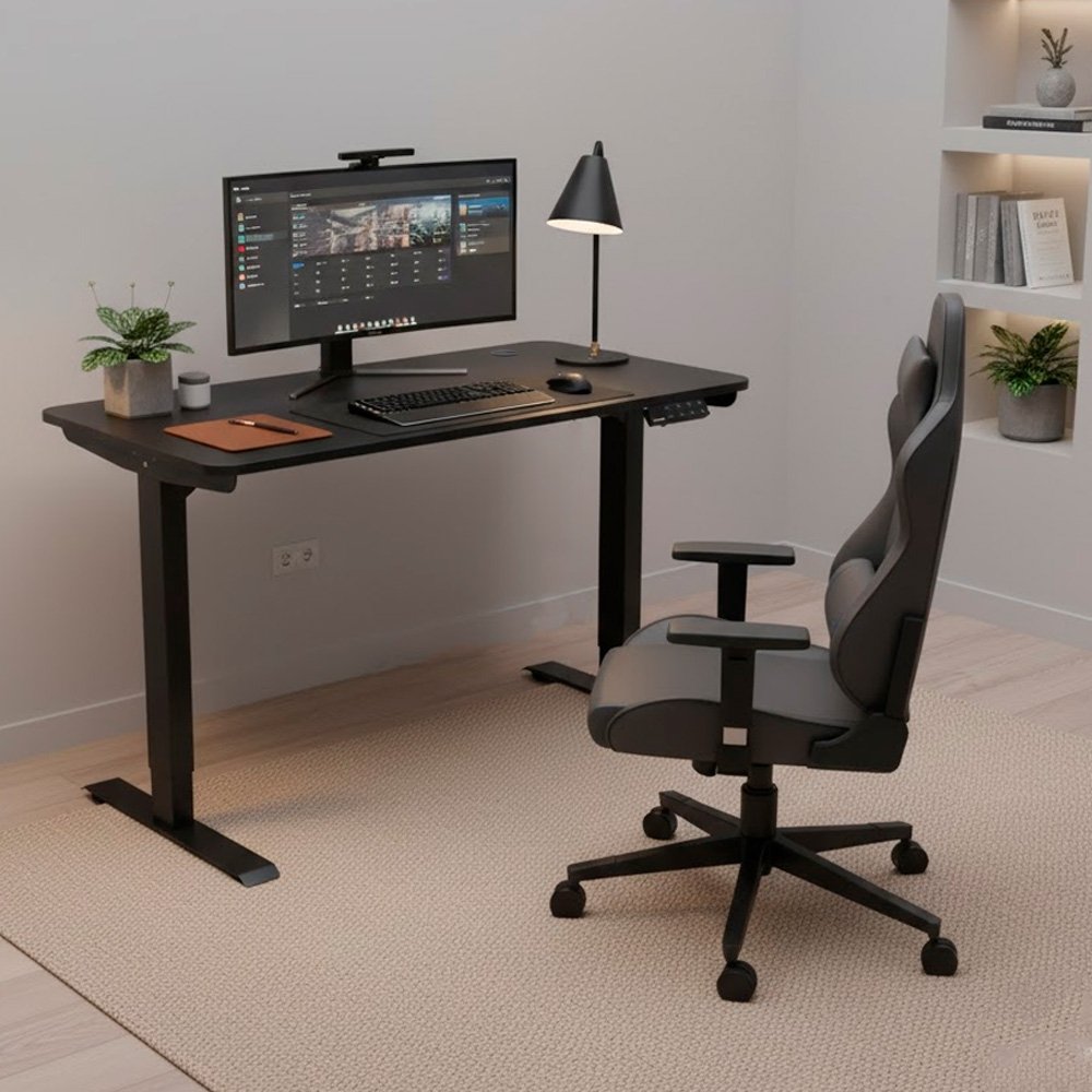 Mesa Office Balão.info Zenith 900 PRO - Regulagem Elétrica de Altura, Alerta Ergonômico, 4 Memórias, Antiesmagamento, Preta - HDO900PT - view 5