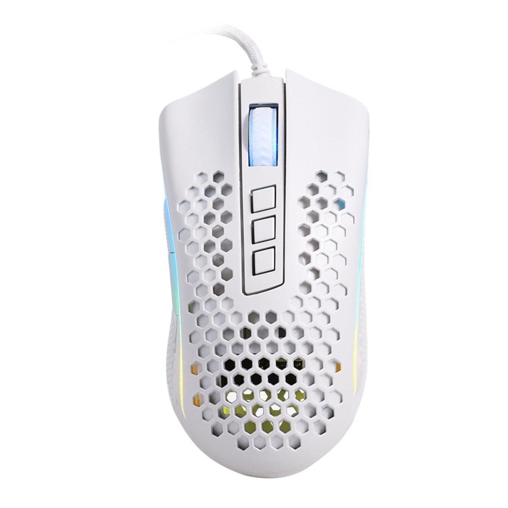 Mouse Gamer Redragon Storm Lunar White RGB, 12400DPI, 7 Botões, Branco - M808W-RGB Mouse Gamer Redragon Storm Lunar White RGB, 12400DPI, 7 Botões, Branco - M808W-RGB