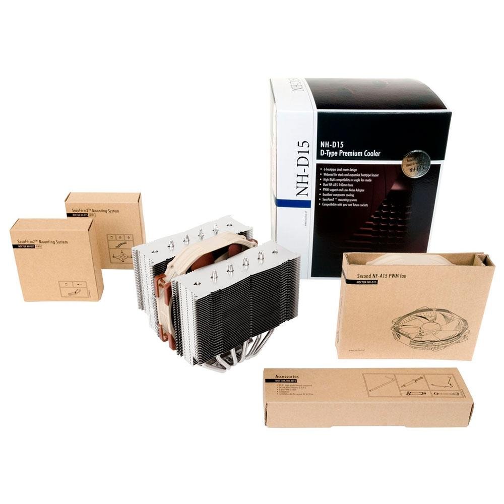 Air Cooler Noctua, AMD/Intel, 120mm, Marrom - NH-D15 Air Cooler Noctua, AMD/Intel, 120mm, Marrom - NH-D15
