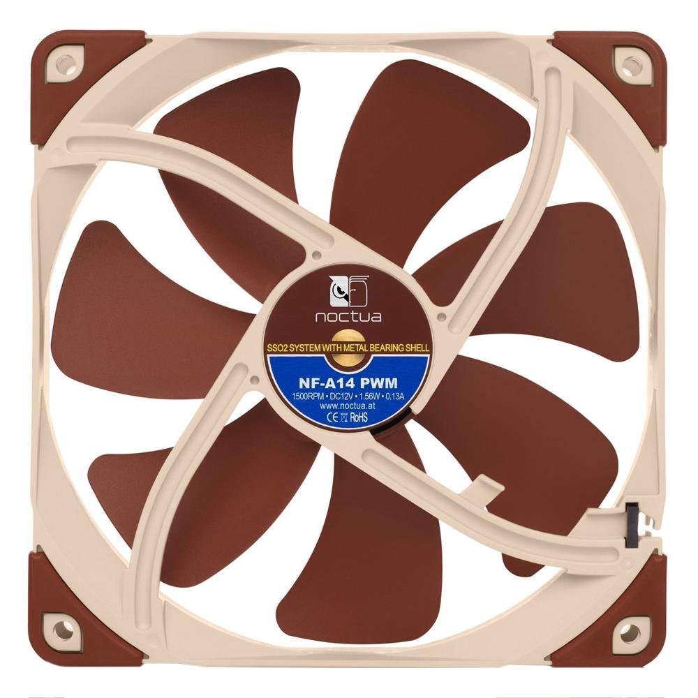 ファン 140mm PWM NF-A14 Noctua 2個セット NF-A14X25R-G2-PWM-SX2-PP /1500RPM］ ［140mm ケースファン NOCTUA PC用ファン・クーラー