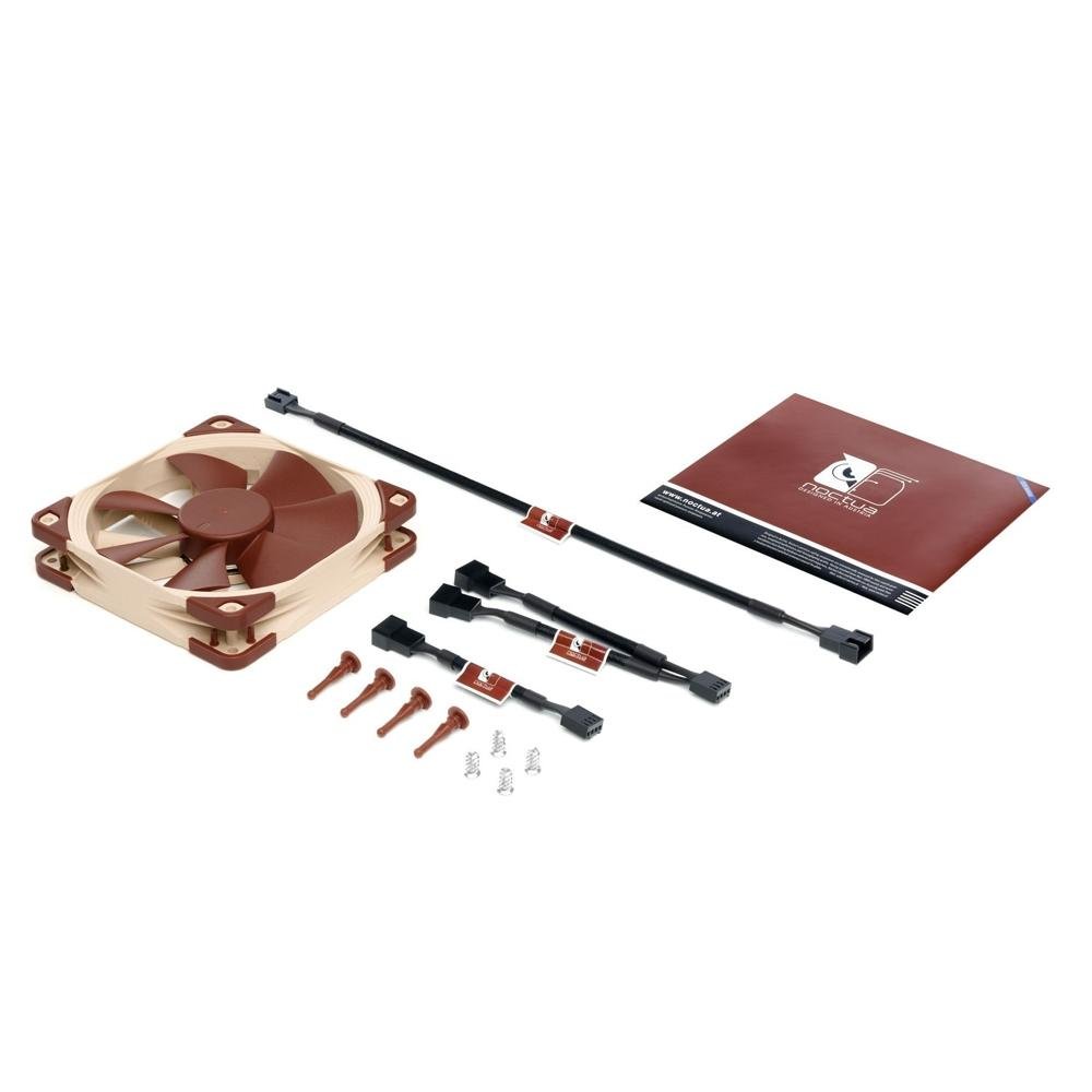 Imagem 5 de 5 do produto Ventoinha Noctua, 120mm, Marrom  - NF-F12-PWM