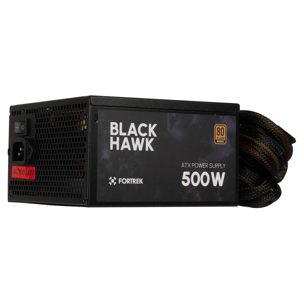 Imagem 8 de 15 do produto Fonte Fortrek Black Hawk, 500W, 80 Plus Bronze, PFC Ativo, Sem Cabo, Preto - 70459