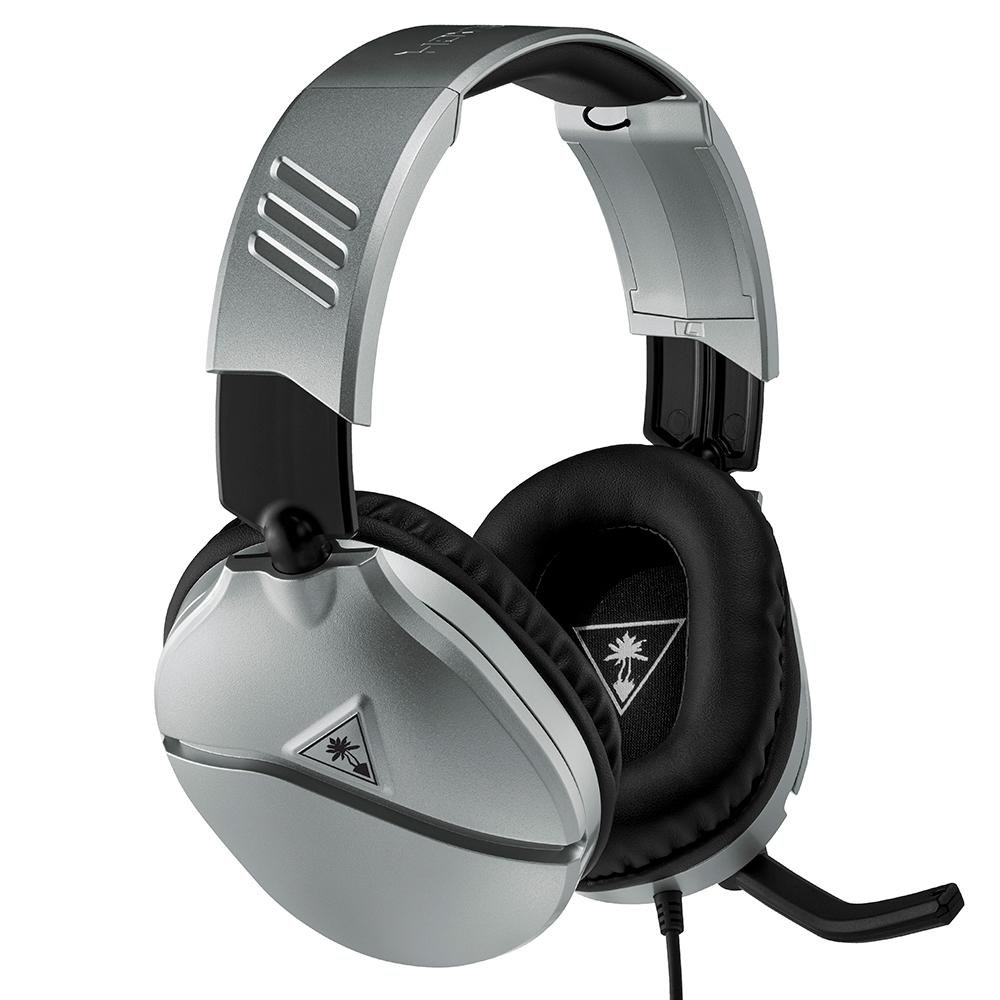 Headset Gamer Turtle Beach Recon 70P, Compatível com PS4 PS5 PC Xbox One Nintendo Switch e Mobile, Drivers 40mm, Prata - TB70PP0006