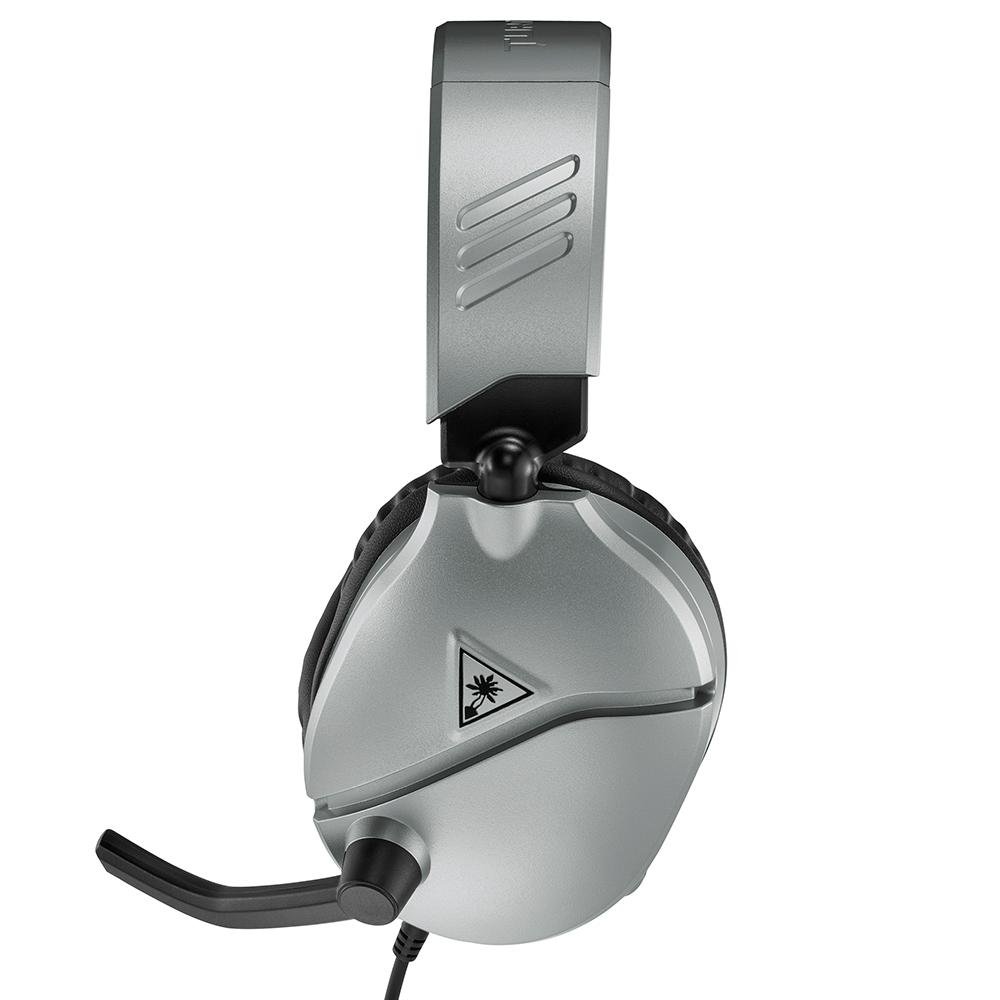 Headset Gamer Turtle Beach Recon 70P, Compatível com PS4 PS5 PC Xbox One Nintendo Switch e Mobile, Drivers 40mm, Prata - TB70PP0006