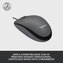 Mouse com fio USB Logitech M100 com Design Ambidestro e Facilidade Plug and Play, Cinza - 910-001601