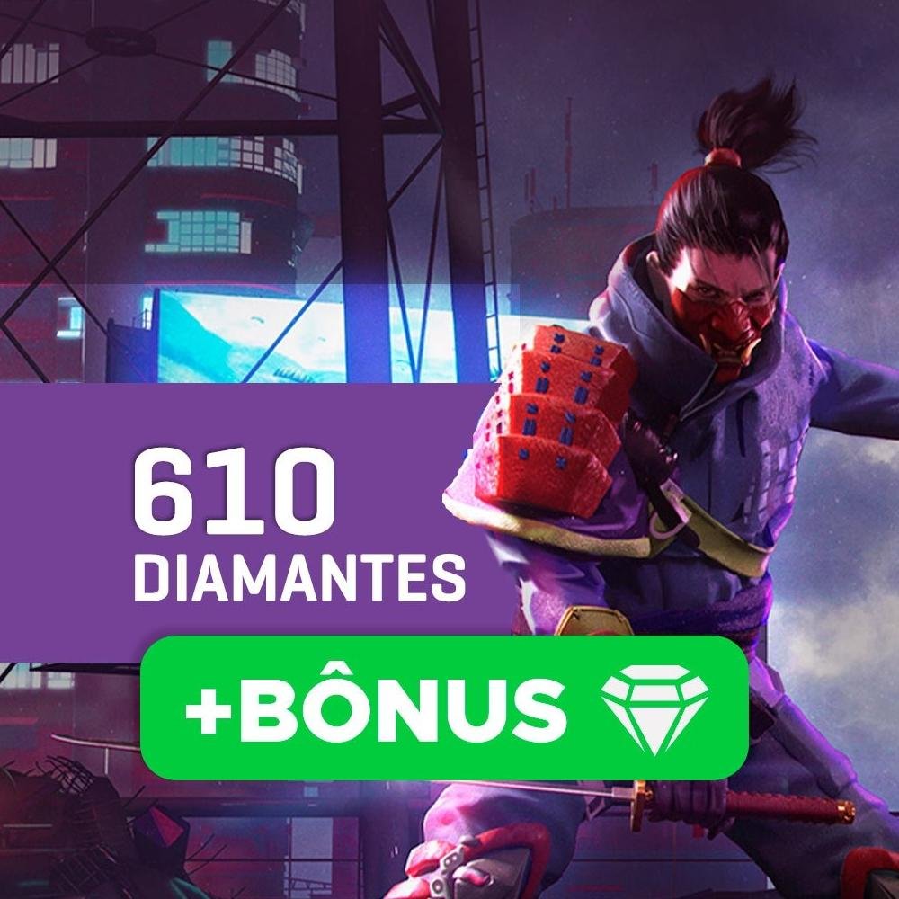 Gift Card Créditos para Free Fire: 610 Diamantes + Bônus - Produto Digital  | KaBuM!
