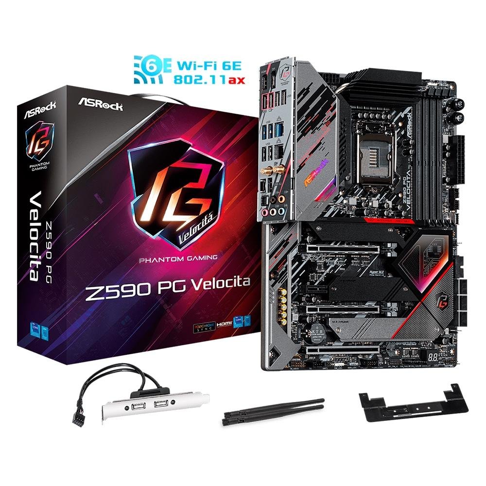 Placa Mãe ASRock Z590 PG Velocita, Intel LGA1200, ATX, DDR4, Wi-Fi, Bluetooth, Polychrome RGB Sync | KaBuM! Placa Mãe ASRock Z590 PG Velocita, Intel LGA1200, ATX, DDR4, Wi-Fi, Bluetooth, Polychrome RGB Sync | KaBuM!