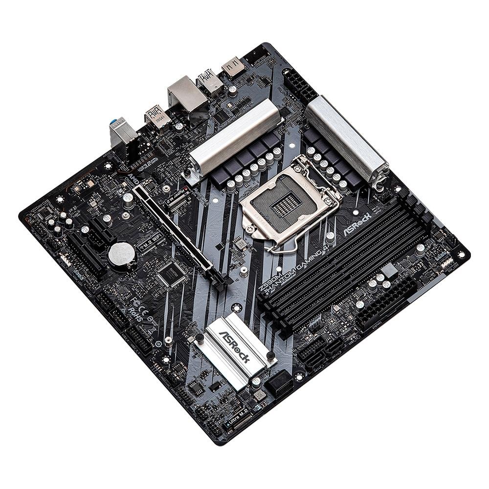 Imagem 4 de 4 do produto Placa-Mãe ASRock Z590M Phantom Gaming 4, Intel LGA 1200, Micro ATX, DDR4, Preto -  90-MXBFB0-A0UAYZ