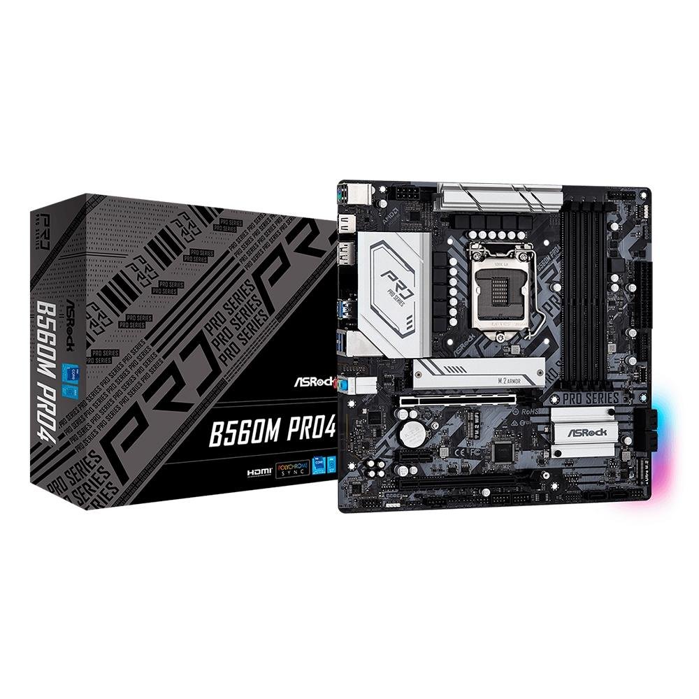 Placa Mãe ASRock B560M Pro4, Intel LGA 1200, Micro ATX, DDR4 | KaBuM!