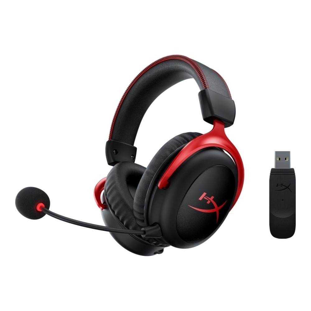 Headset Sem Fio Gamer HyperX Cloud II Som Surround 7.1, Drivers 53mm, Preto  e Vermelho - HHSC2X-BA-RD/G | KaBuM!