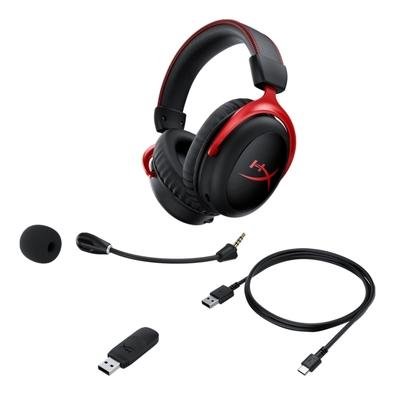 Headset Sem Fio Gamer HyperX Cloud II Som Surround 7.1, Drivers 53mm, Preto  e Vermelho - HHSC2X-BA-RD/G | KaBuM!