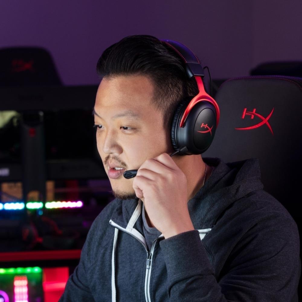Imagem 9 de 10 do produto Headset Gamer HyperX Cloud II Sem Fio Som Surround 7.1, Drivers 53mm, Preto e Vermelho - 4P5K4AA