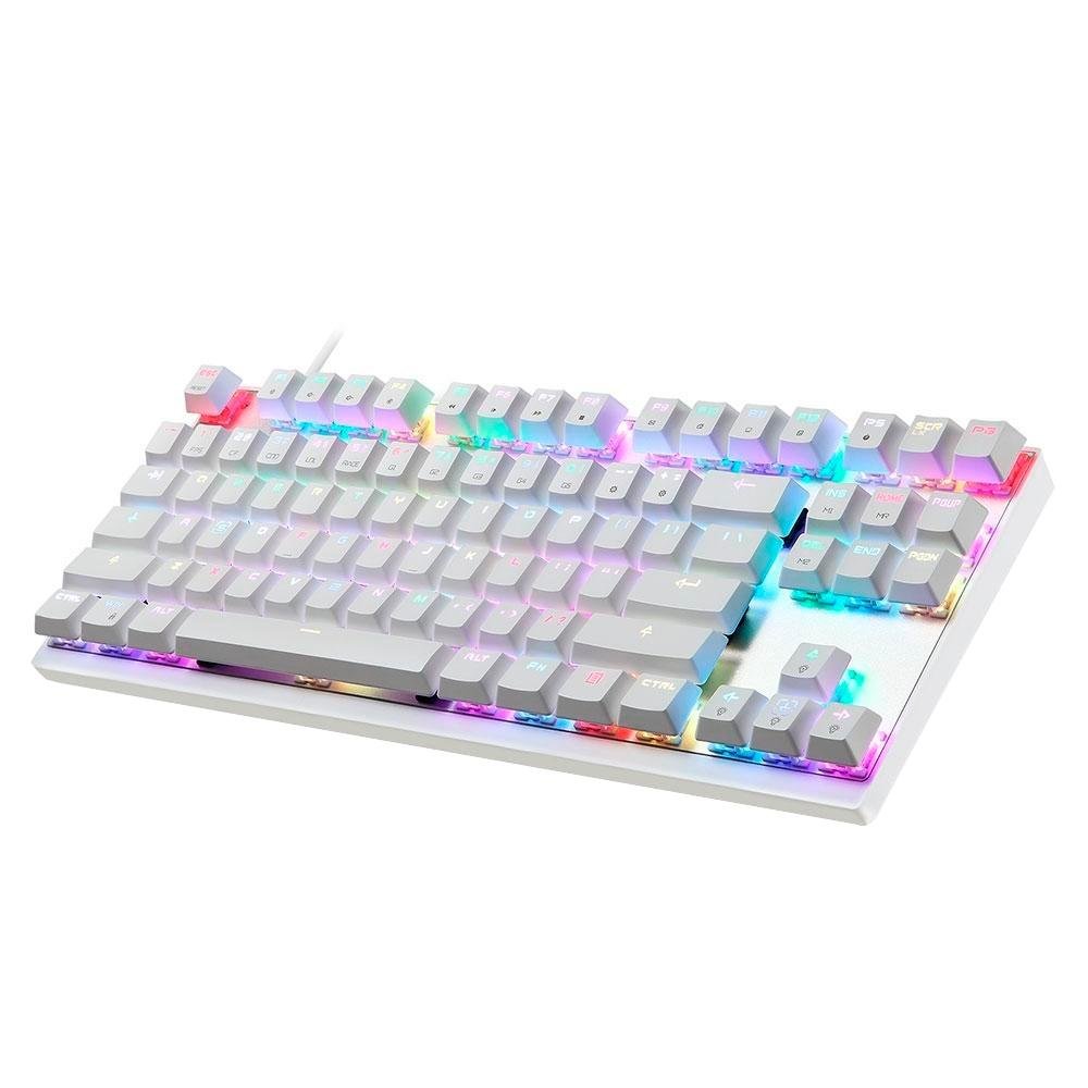 Kit Gamer Motospeed White Storm - Teclado Mecânico CK82 RGB Switch