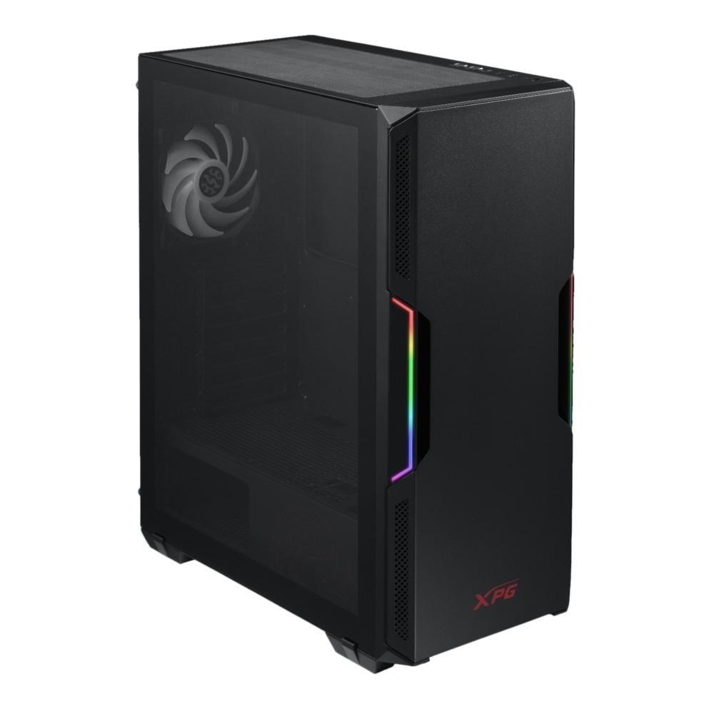 Imagem 2 de 8 do produto Gabinete Gamer XPG Starker Compact, Mid Tower, Lateral em Vidro Temperado, 2x Cooler Fan ARGB, Preto - 75260179