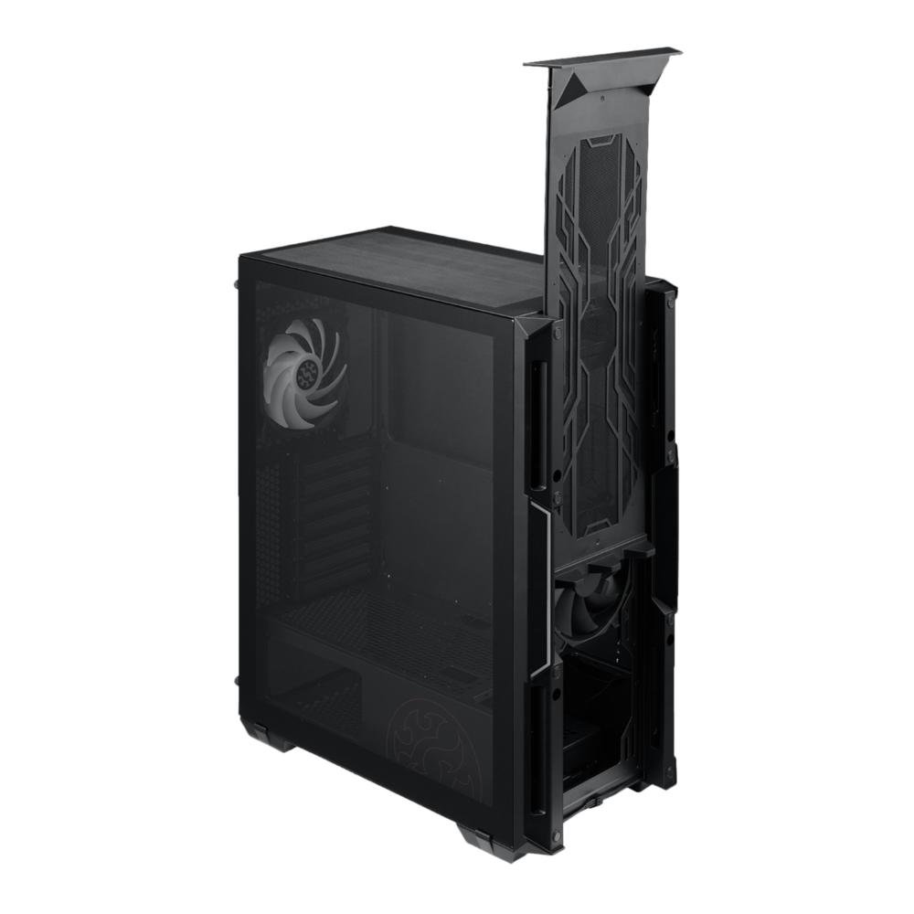Imagem 7 de 8 do produto Gabinete Gamer XPG Starker Compact, Mid Tower, Lateral em Vidro Temperado, 2x Cooler Fan ARGB, Preto - 75260179