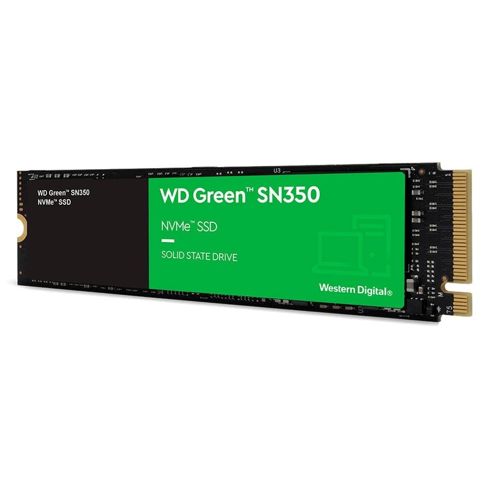 Imagem 2 de 2 do produto SSD WD Green PC SN350, 960GB, PCIe, NVMe, Leitura: 2400MB/s e Gravação: 1900MB/s, Preto - WDS960G2G0C