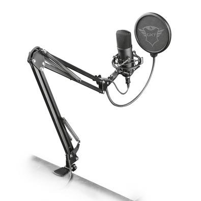 Microfone Streamer Trust Gaming GXT 252+ Emita Plus Microfone streaming Emita Plus Esteja você transmitindo no YouTube, Twitch, Facebook ou vlogging,