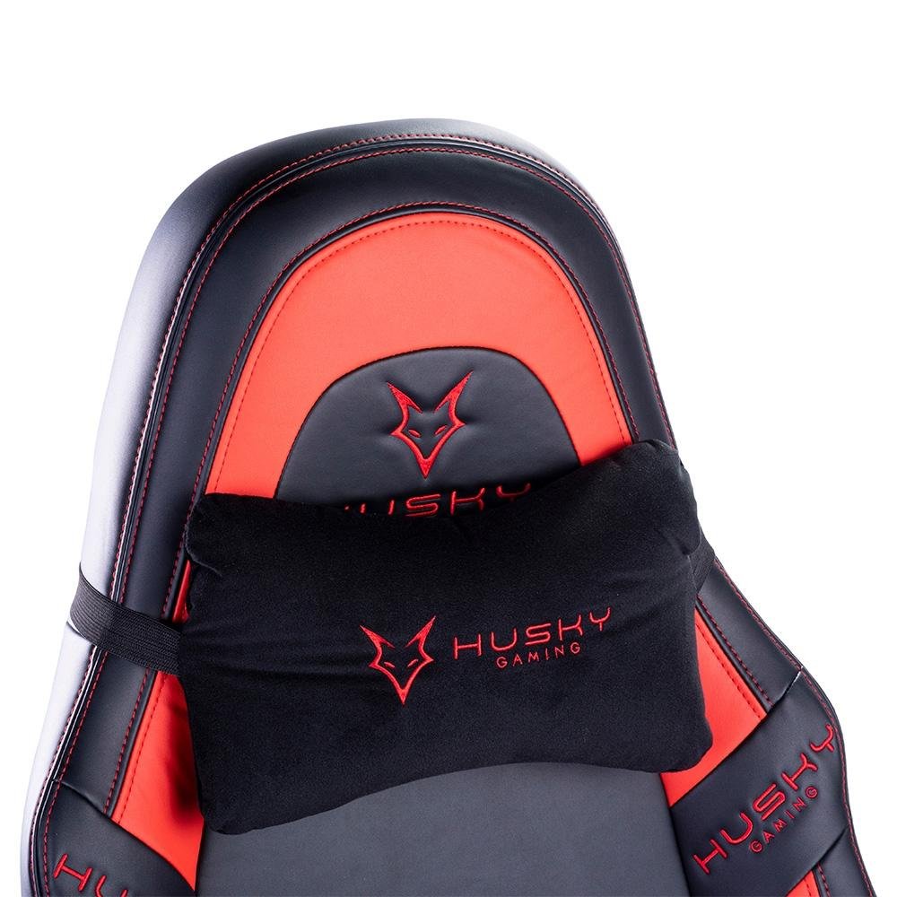 Imagem 8 de 13 do produto Cadeira Gamer Husky Gaming Avalanche 900, Preto e Vermelho, Com Almofadas, Reclinável com Sistema Frog, Descanso de Braço 3D - HGMA083