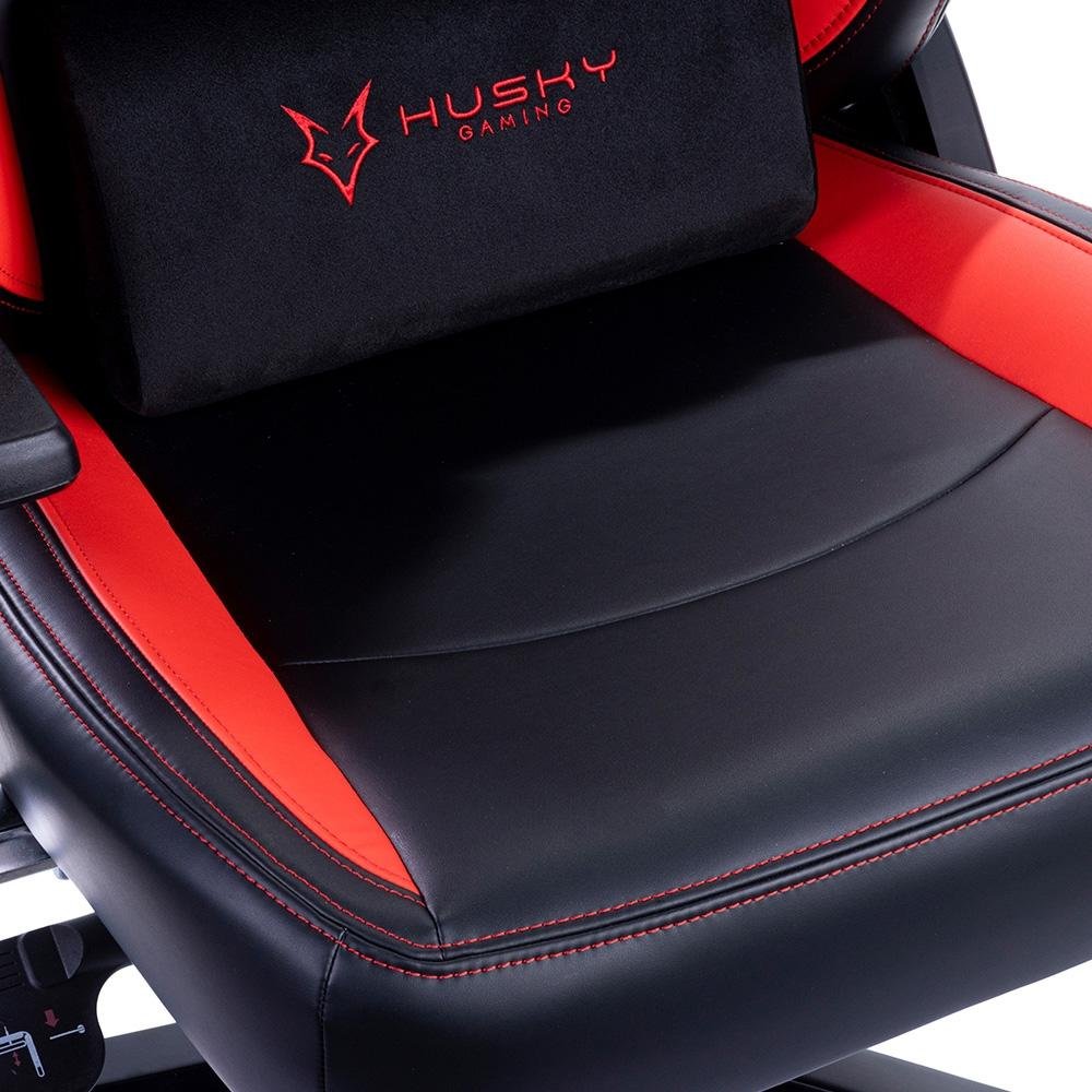 Imagem 9 de 13 do produto Cadeira Gamer Husky Gaming Avalanche 900, Preto e Vermelho, Com Almofadas, Reclinável com Sistema Frog, Descanso de Braço 3D - HGMA083