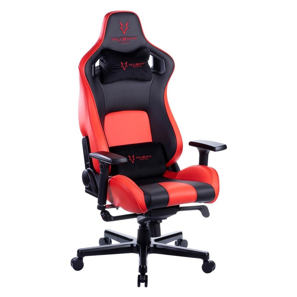 Cadeira Gamer Husky Gaming Hailstorm 900, Preto e Vermelho, Com Almofadas, Reclinável com Sistema Frog, Descanso de Braço 3D - HGMA085 Cadeira Gamer Husky Gaming Hailstorm 900, Preto e Vermelho, Com Almofadas, Reclinável com Sistema Frog, Descanso de Braço 3D - HGMA085
