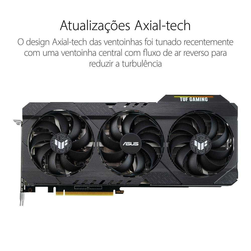 Placa de Vídeo ASUS TUF-RTX3060-O12G-GAMING - 90YV0GC0-M0NA00 Placa de Vídeo ASUS TUF-RTX3060-O12G-GAMING - 90YV0GC0-M0NA00