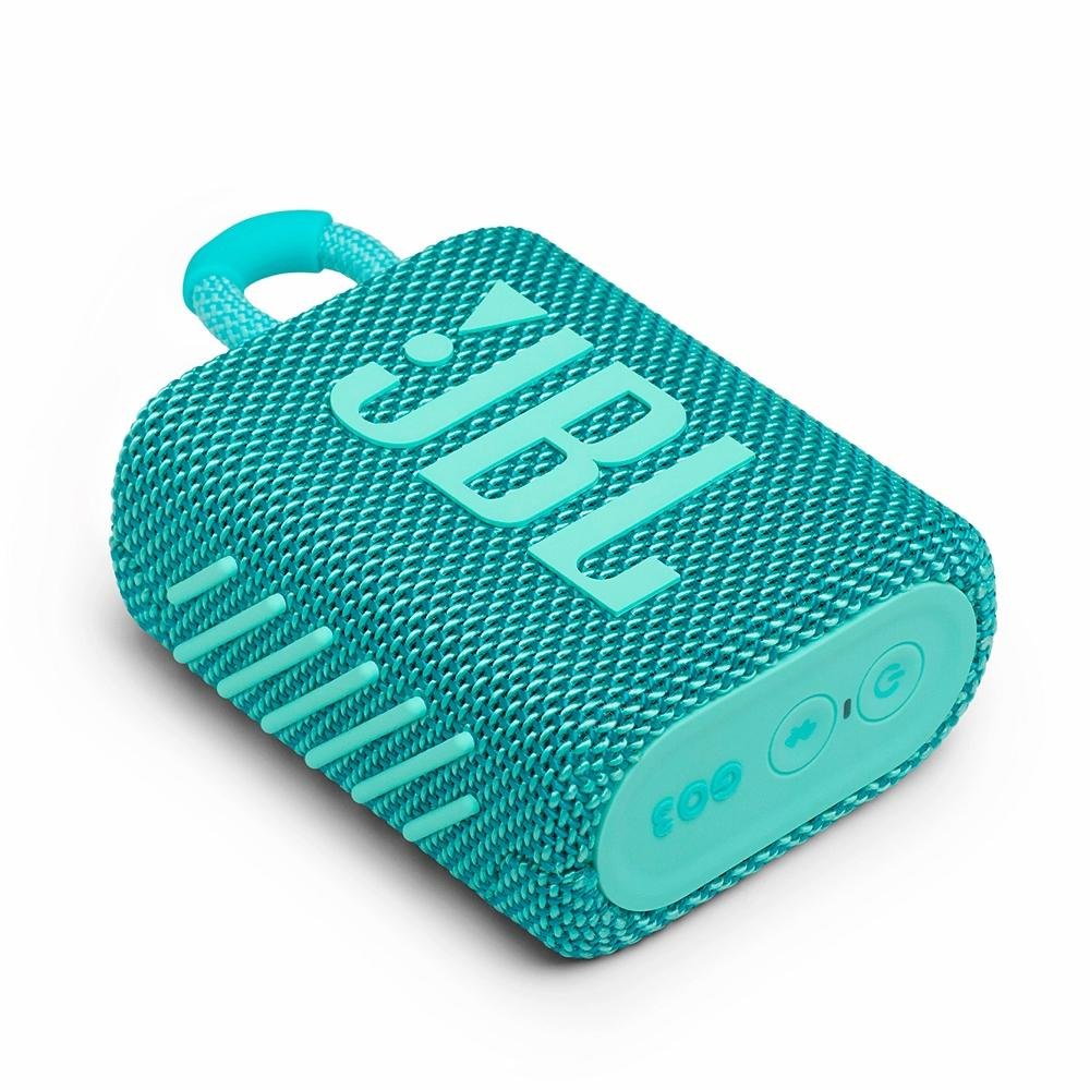 Imagem 8 de 8 do produto Caixa de Som JBL GO3, Bluetooth, 4,2W RMS, À Prova d'Agua e Poeira, TEAL - JBLGO3TEAL