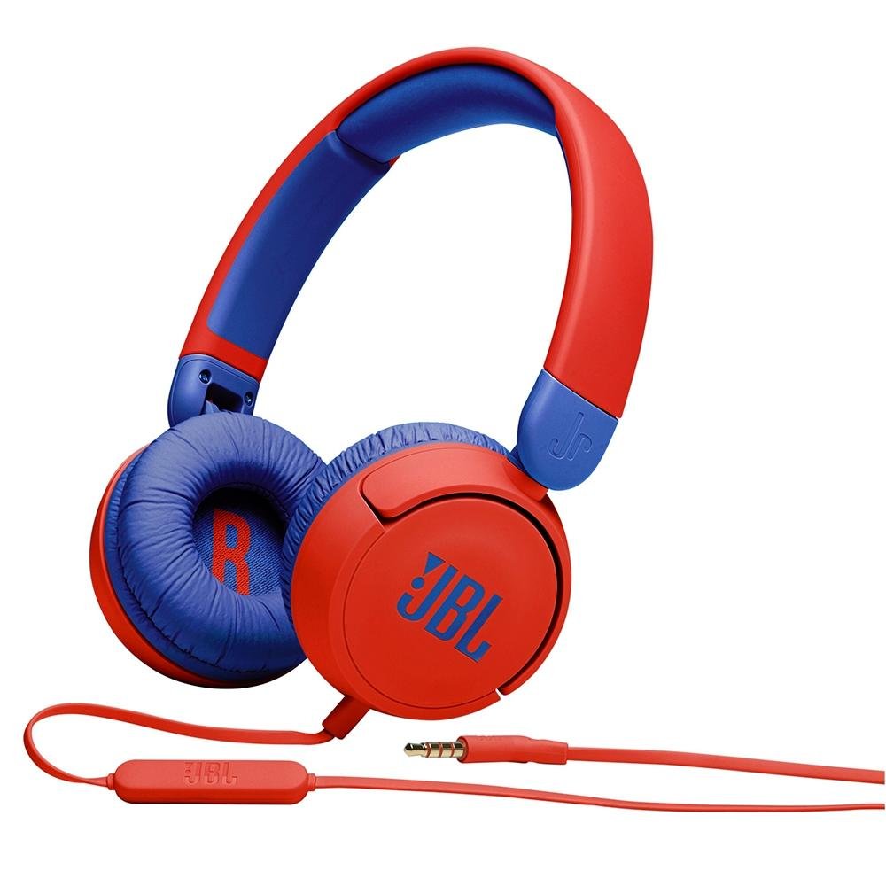 Fone de Ouvido JBL, Conexão 3.5mm, Vermelho - JBLJR310RED | KaBuM!