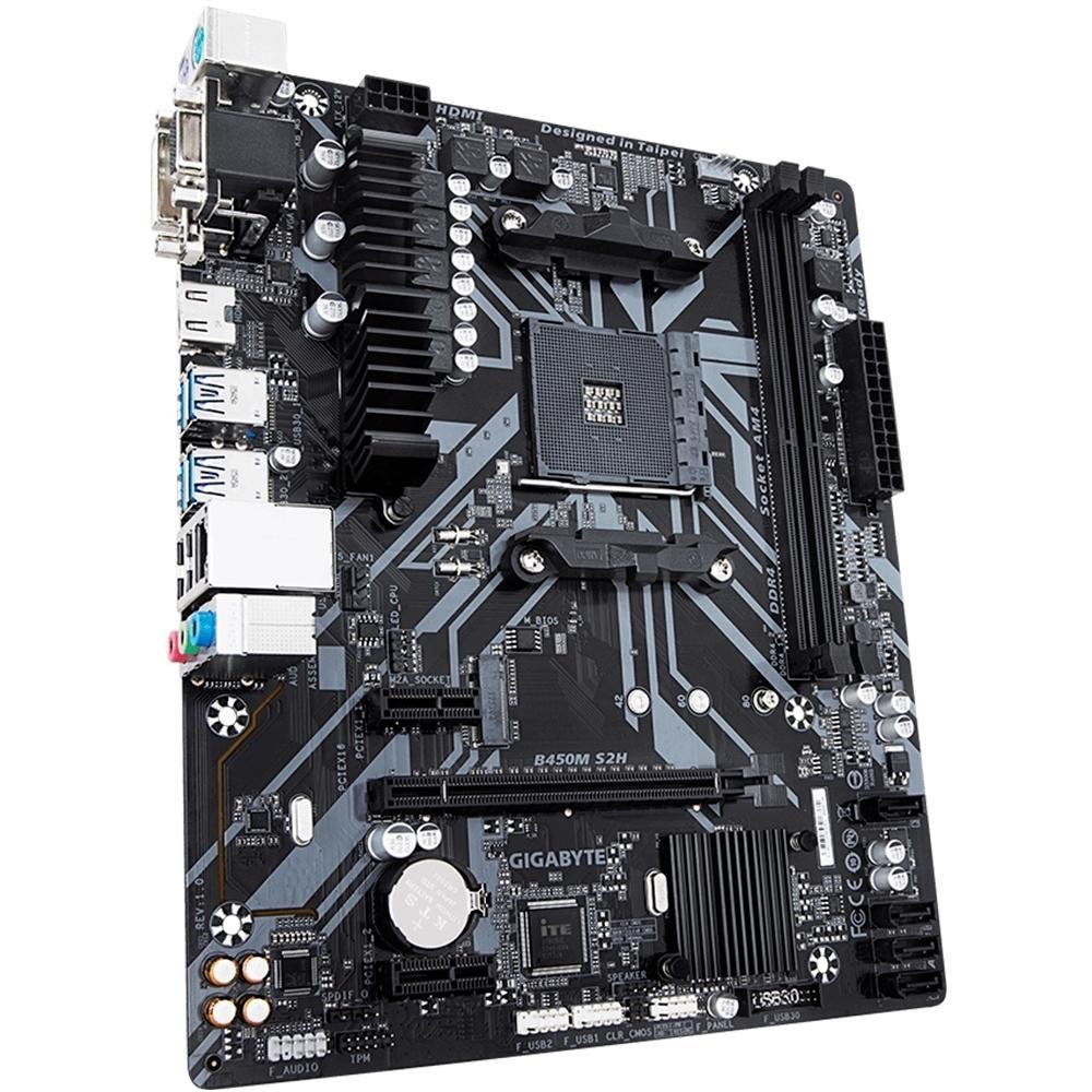 Kit Upgrade TITO: Placa-Mãe Gigabyte B450M S2H AM4, mATX, + Processador AMD Ryzen 5 1600 + Memória XPG Spectrix D41 x Tuf Gaming (2x8GB), 3200MHz, DDR4, CL16 Kit Upgrade TITO: Placa-Mãe Gigabyte B450M S2H AM4, mATX, + Processador AMD Ryzen 5 1600 + Memória XPG Spectrix D41 x Tuf Gaming (2x8GB), 3200MHz, DDR4, CL16
