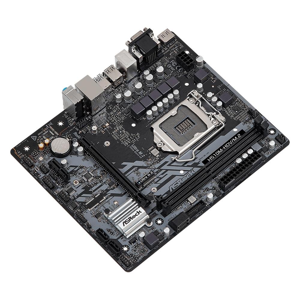 Placa Mãe ASRock H510M-HDV/M.2, Intel LGA1200, mATX, DDR4