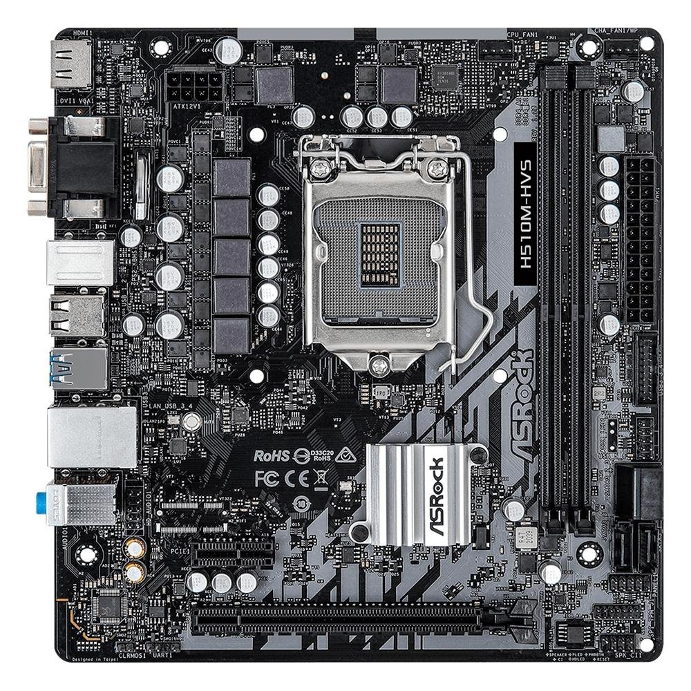 Placa Mãe 1200 10ª/11ª Geração DDR4, ASROCK H510M-HDV/M.2 - Imagem 2