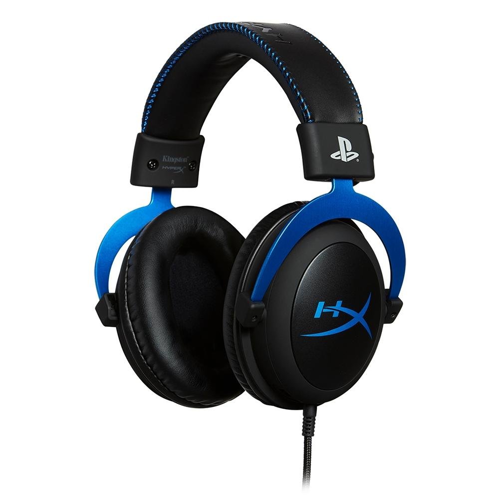 Imagem 6 de 8 do produto Headset Gamer HyperX Cloud Blue PS4, Conexão 3.5mm, Driver 53mm, Cancelamento de Ruído, Preto/Azul - 4P5H9AA#ABL