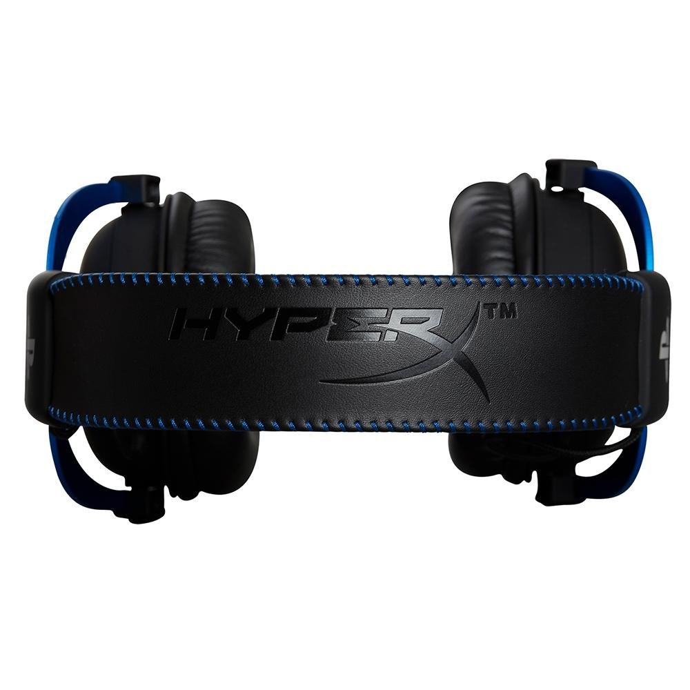 Imagem 7 de 8 do produto Headset Gamer HyperX Cloud Blue PS4, Conexão 3.5mm, Driver 53mm, Cancelamento de Ruído, Preto/Azul - 4P5H9AA#ABL
