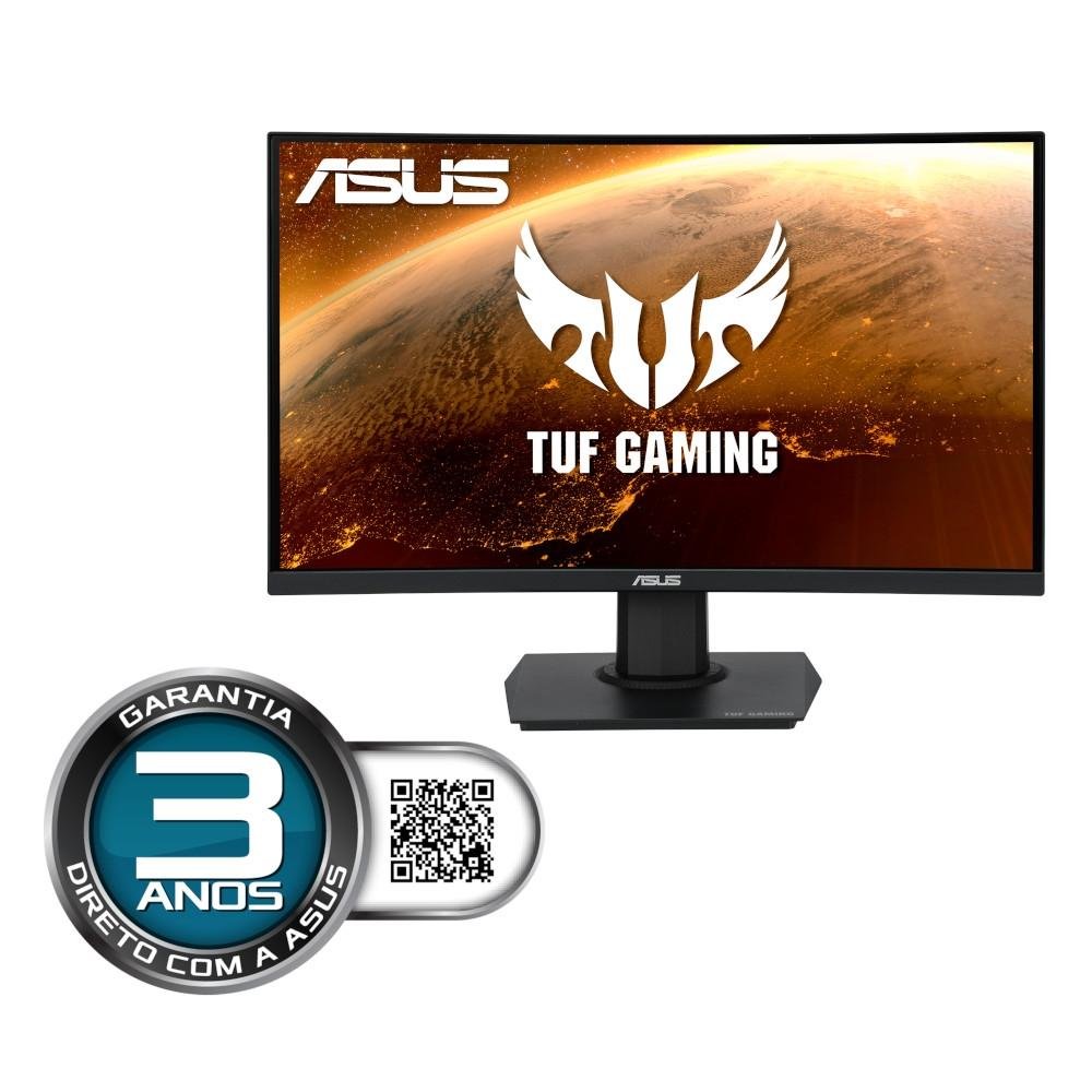 Imagem 2 de 8 do produto Monitor Gamer Curvo ASUS TUF 23.6", Full HD, 165Hz, 1ms, FreeSync Premium, Altura Ajustável - VG24VQE