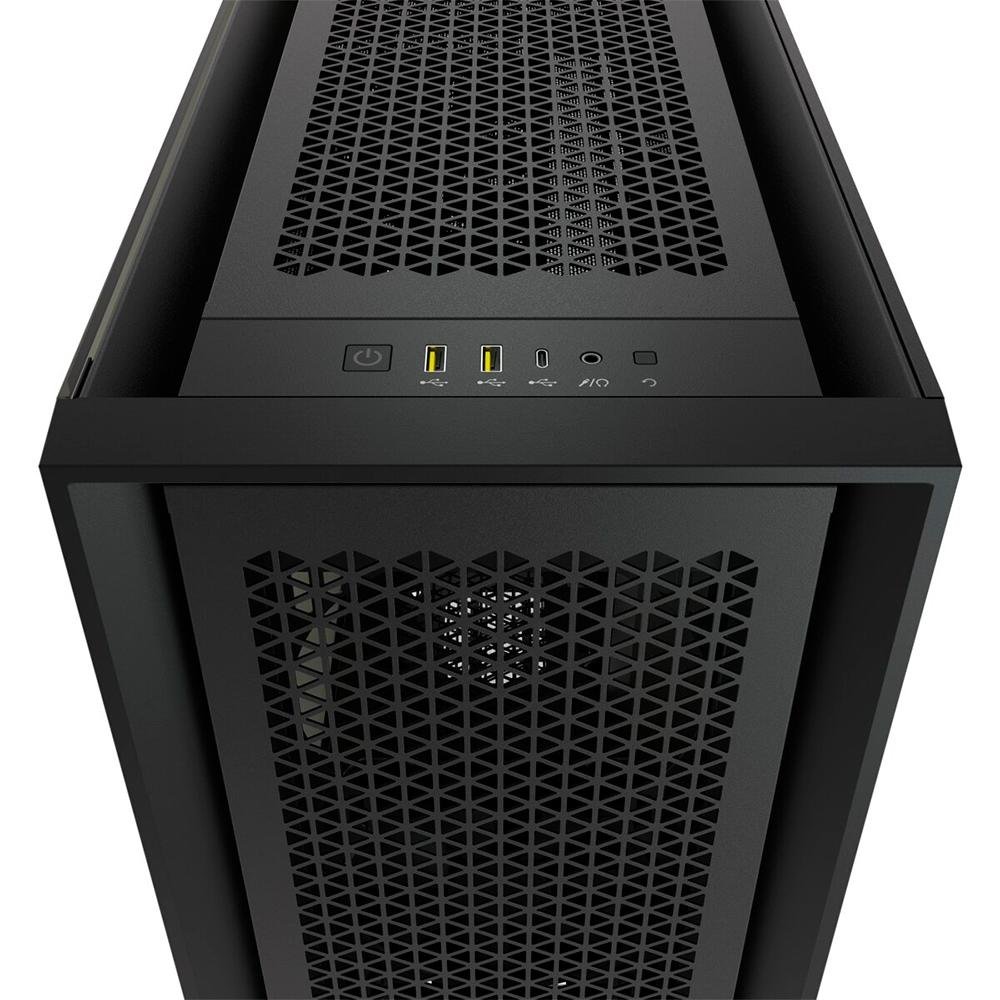 Gabinete Gamer Corsair 5000D Airflow, Mid Tower, ATX, Lateral em Vidro Temperado, 2x Cooler Fan, Preto - CC-9011210-WW Gabinete Gamer Corsair 5000D Airflow, Mid Tower, ATX, Lateral em Vidro Temperado, 2x Cooler Fan, Preto - CC-9011210-WW