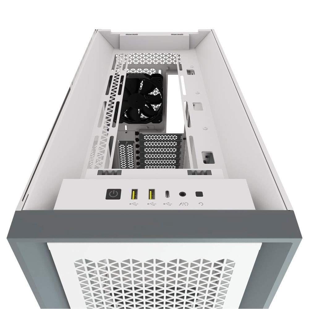 Imagem 8 de 9 do produto Gabinete Gamer Corsair 5000D Airflow, Mid-Tower, ATX, Lateral em Vidro Temperado, 2x FANs, Branco - CC-9011211-WW