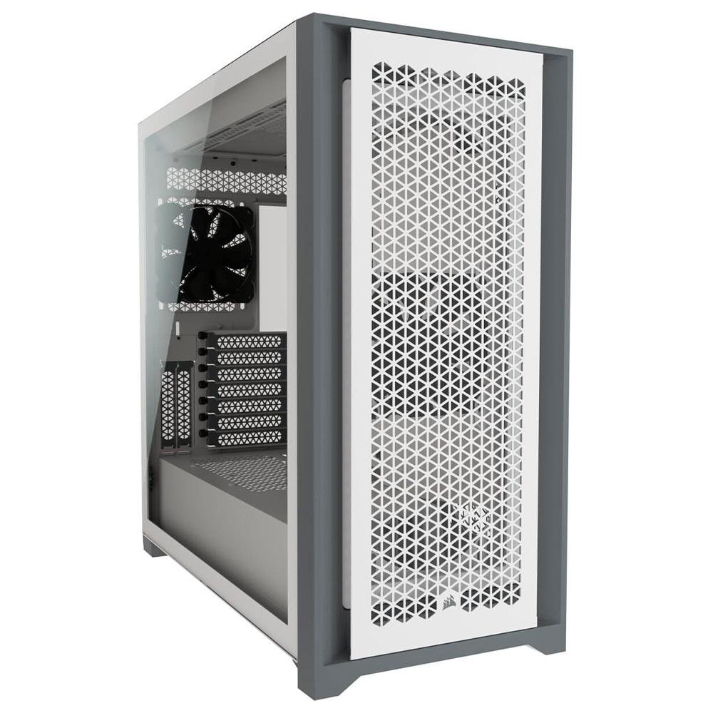 Gabinete Gamer Corsair 5000D Airflow, Mid-Tower, ATX, Lateral em Vidro Temperado, 2x FANs, Branco - CC-9011211-WW Gabinete Gamer Corsair 5000D Airflow, Mid-Tower, ATX, Lateral em Vidro Temperado, 2x FANs, Branco - CC-9011211-WW